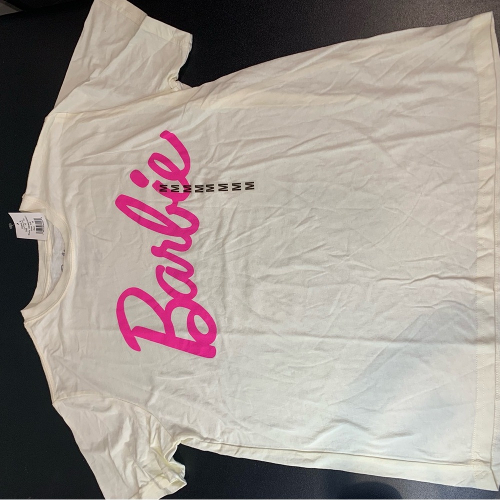 Kohl's Barbie Tee - Cream and Pink